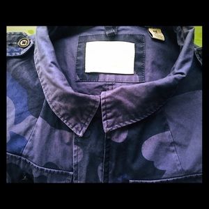 SCOTCH & SODA: Fatigue Utility Jacket; navy, xl